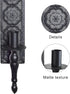 Set 2 18inch Vintage Black Wall Sconce Candle Holder with Intricate Pattern, Rustic Metal Taper Candle Holders