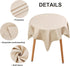 36x36 Inch 18-30 Inch 36" Wolkemer Faux Linen Small Square Tablecloth, Heavy Duty Beige Table Cloths for Tables (Not