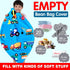 Lukeight Stuffed Animal Storage Bean Bag Chair Cover for Kids, XX-Large Construction Zipper Cover for Organizing Plush