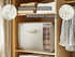 Large Canvas Clothes Storage Bags, 2 Pack, Foldable Cotton Linen Organizer with Thick Handles and Clear Window, Beige