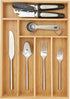 Juvale Bamboo Silverware Drawer Organizer, 6 Slots Wooden Cutlery Tray Holder for Kitchen, 14.5 x 10.25 x 1.75 In