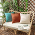 Woaboy Set of 2 Outdoor Waterproof Throw Pillow Covers, Rust Decorative Farmhouse Cushion Cases for Living Room 16x16