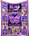 Custom Butterfly Blanket with Name for Kids Girls, Personalized Baby Receiving Blankets