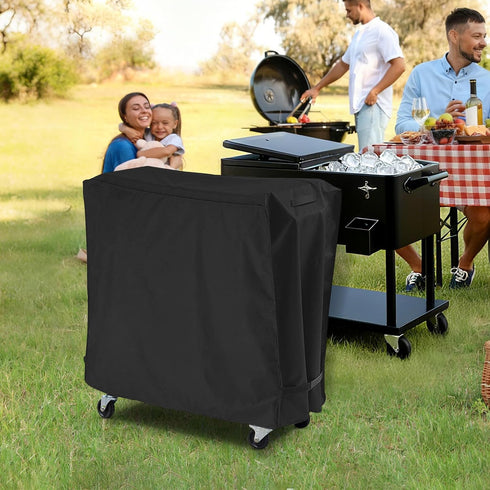 65-80 Cooler,34"Lx19"Wx31"H-Black AKEfit Patio Cooler Cart Cover,Waterproof Ice Chest Cart Cover Fits Quart Patio Party
