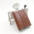 3oz Brown Red Leather Wrapped Hip Flask with Funnel, 18/8 Stainless Steel (YM102)