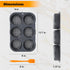 Hamburger Bun Pan Non-Stick Silicone Baking Mold, 4-in Cups, 6-Cavity Perforated - Includes Basting Brush