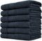 Cleanbear Extra Soft Wash Cloths Set, 6-Pack 13 x 13 Inches, Highly Absorbent Facecloths in Dark Gray