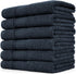 Cleanbear Extra Soft Wash Cloths Set, 6-Pack 13 x 13 Inches, Highly Absorbent Facecloths in Dark Gray