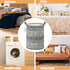LANGYASHAN Laundry Basket - Canvas Fabric Collapsible Organizer Basket for Storage Bin, Toy Bins, Black Line