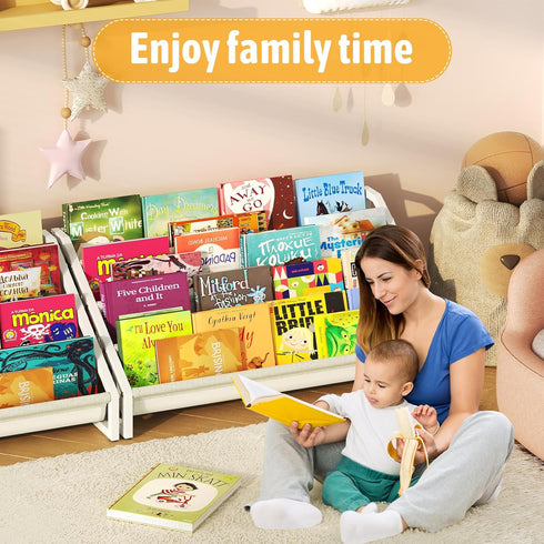 Aokitsink Nursery,4 Toddler Bookshelf,Montessori Bookshelf,Bookshelves for Toddlers and Tier Baby Bookshelves for Kids