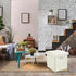 13 13 13 inch Tamfile Small Ottoman with Storage, x x Fireproof Safe Folding Ottoman with Lock for Important Documents
