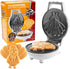Thanksgiving Turkey Mini Waffle Maker, 4" Electric Nonstick Waffler Iron for Holiday Breakfast, Fun & Festive