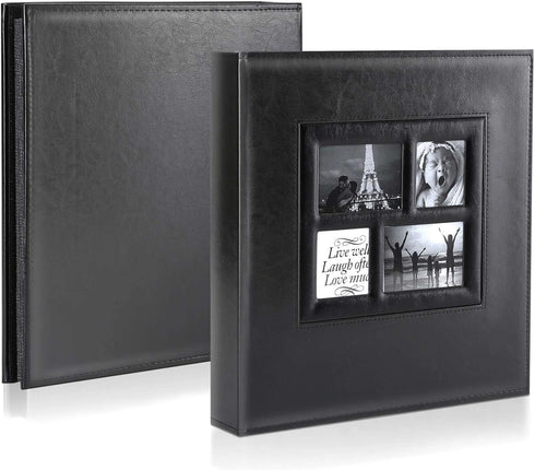 Ywlake Photo Album 4x6, 600 Pockets for Family Wedding Pictures, Holds 600 Horizontal and Vertical Photos, Black