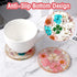 Amabro Set 2, Dried Flower Drink Coasters, Floral Resin Drink Cup Mat of Non-Slip Coasters for Tabletop Protection