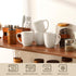 16 OZ Set 4 Set, MALACASA LYDIA Coffee Mugs, Ceramic Mugs of with Handle, Embossment Cups for Latte, Hot Tea