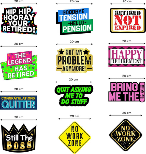 25 Piece Retirement Party Hanging Swirls Decorations - Hilarious Happy Retirement Party Supplies and Gifts