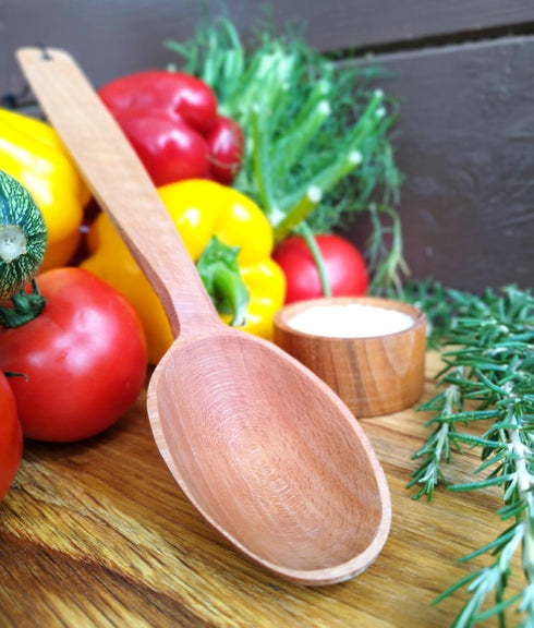 14-inch Large Wooden Spoon, Heavy Duty Non-Stick Cooking Spoon with Strong Long Handle for Stirring and Mixing