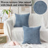 Home Brilliant 12x20 Pillow Cover for Couch Chair, Super Soft Lumbar Throw Pillow Cover, Pack of 2, Jeans Blue (30cm x