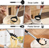 TeamFar Silicone Pasta Fork and Ladle Spoon Set, 2 Pcs Large Nonstick Kitchen Utensils with Stainless Steel Handle for