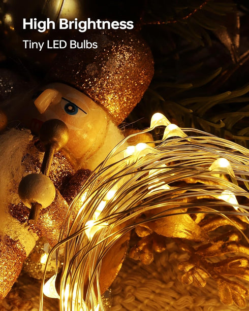 AOZOPE 10 Pack 7ft 20 Fairy Lights Battery Operated - LED Twinkle Lights Copper Wire Mini String Lights Firefly Lights