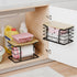 2 Pack Stackable Storage for Kitchen Laundry Pantry Organizers,Trash Bag Holder with Bamboo Top,Wall Mount Garbage Bag