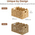 13"L 8"W 7"H StorageWorks Scalloped Water Hyacinth Baskets, Hand-woven Rattan Baskets with Built-in Handles, Cute Baby