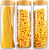 Glass Jars with Airtight Lid - 3 Pack 80oz Glass Canisters with Bamboo Lids for Cereal, Cookies, Pasta Storage