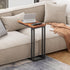 Yusong C Shaped End Table - Slide Under Sofa Couch Bed, Small Table for Small Spaces, Skinny Overbed, Coffee Drink