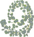 DearHouse Artificial Eucalyptus Garland Faux Silk Leaves Vines Handmade for Wedding Backdrop Arch Wall Decor