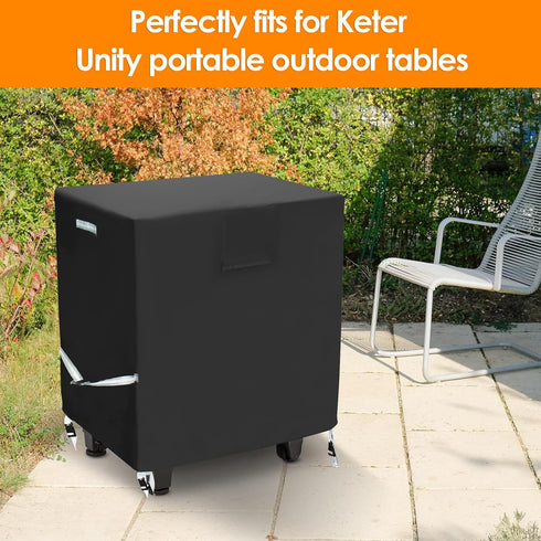 Cover-55" 24" 32" Outdoor Prep Table x x Heavy Duty Waterproof Grill Cover Compatible with Keter Unity Portable