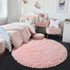 4Ft Amdrebio Light Pink Round Circle Rug for Girls Bedroom, Fluffy Cute Area Rugs for Kids Room Decor Aesthetic, Kawaii