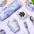 Whaline 200Pcs Blue Floral Cupcake Liners, Chinoiserie Muffin Baking Wrappers for Bridal, Baby Shower, Wedding,