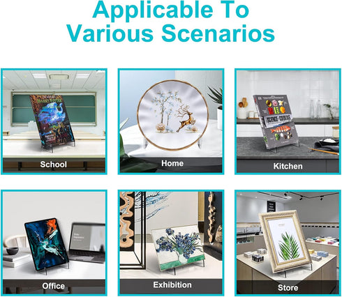 Assemble Acrylic Display Stand without Ledge, 4.5 Inch Clear Book Display Easel Holder for Display