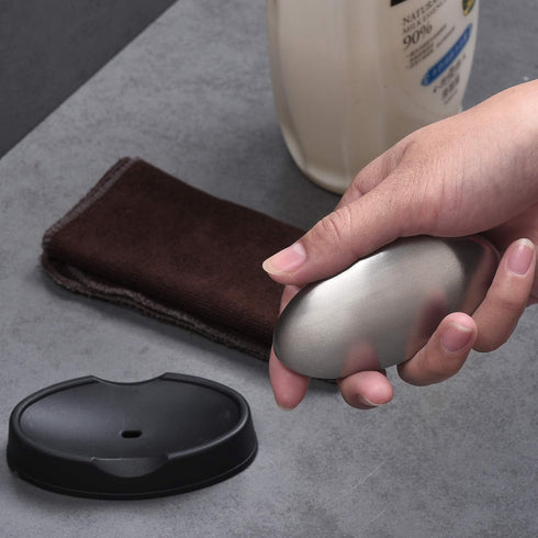 MGTECH 2 Pack Stainless Steel Soap Bar Magic Hand Odor Remover, Eliminates Smell of Onion, Garlic, or Fish