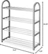 4-Tier Closet Whitmor Compact Shelves - Gray