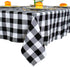 ShinyBeauty 54x54-Inch Checked Square Tablecloth, Black and White Buffalo Plaid Washable Cotton for Dining Room