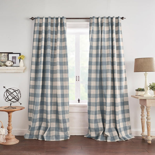 Elrene Home Fashions Farmhouse Living Grainger Buffalo-Check Blackout Window Curtain, Living Room