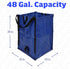 48-Gallon DURASACK Heavy Duty Home and Yard Bags Reusable Self-Standing Lawn and Leaf Bags Garbage Can with Reinforced