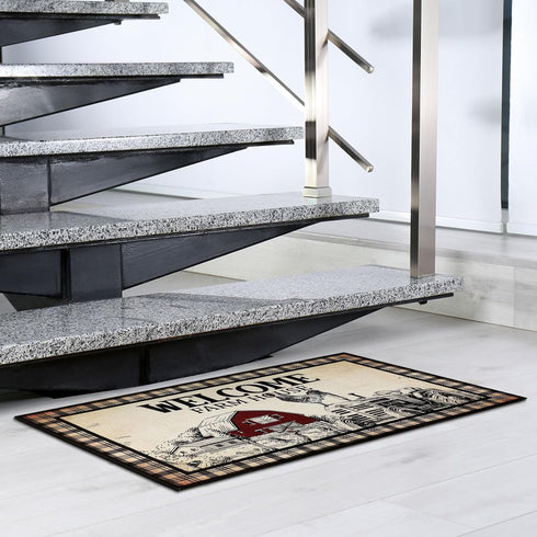 Bencailor 2 Pcs Farmhouse Kitchen Rugs, Non-Slip Washable Rooster Welcome Mats for Indoor Outdoor