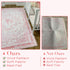 REBBORUG 4x6 Pink Rug for Office Under Desk Rolling Chairs - Small Classroom Rug Reading Corner,Washable Bow Floral
