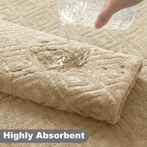 18-Piece Set, 6 6 6 100% Set Smuge Bath Towel Include Bath Towel Sheets, Hand Towels and Washcloths - Highly Absorbent