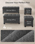 SONGMICS 15 Inches Cube Storage Ottoman, Dark Gray Bedroom Bench with Storage, Foot Stool Holds Up to 660 lb