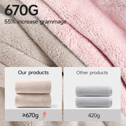 Set 6 (70 x35 670GSM Sets REDKISS Towel of - Oversized Bath Sheets in), Ultra Soft & Highly Absorbent, Quick Dry Beige