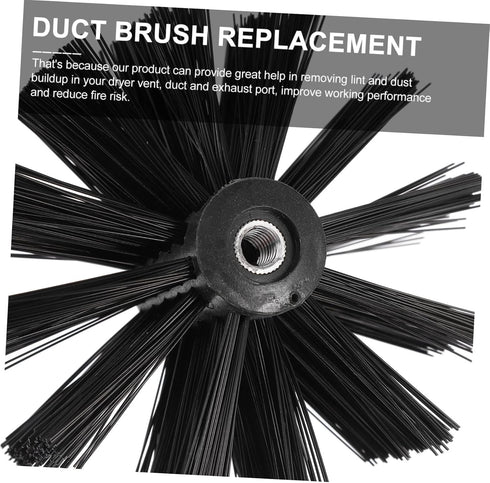 2pcs Chimney Brush Dryer Vent Cleaner Drill Attachment - Duct Brush Replacement Vent Brush Cleaning Tools