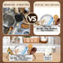 Cutlery Kitchen Utensil Holder Kit - Wooden Organizer for Plate, Cup, Fork, Knives, Spoon, Straws, Napkins