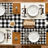 Artoid Mode Love Family Together Home Buffalo Plaid Placemats for Dining Table, 12 x 18 Inch Set of 4 Holiday Vintage