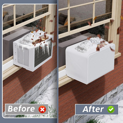 Flamorrow Window Air Conditioner Insulation Cover, 3 Layers Heavy Duty Dustproof Cover for U-shaped Window Unit