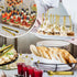 Mini Forks Cocktail Toothpicks Set for Wedding Party, Includes Tongs, Disposable Appetizer Forks, Gold, 184 Pcs