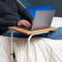Mind Reader Height Adjustable Laptop Stand, Computer Table, Work Table, MDF, Black, 19" L x 12" W x 31" H
