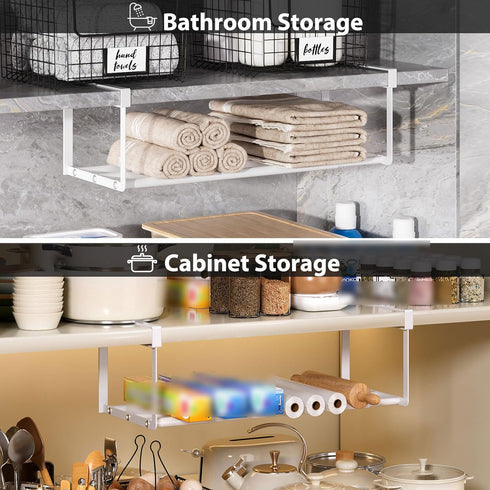 KMUZAWN Closet 1 Pack) Expandable Shoe Rack Organizer, Hanging Shoe Organizer for & Adjustable Under Cabinet Shelf,Shoe